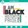Black History Pride and Power SVG file with Afro design, perfect for Black History Month celebrations.