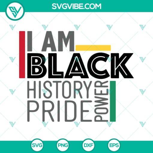 Black History Pride and Power SVG file with Afro design, perfect for Black History Month celebrations.
