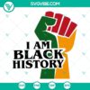 Raised fist hand Afro SVG download celebrating Black History. Ideal for graphic design projects.