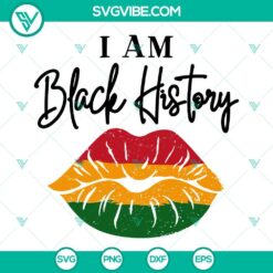 I Am Black History SVG Images, Afro Lips SVG Image, Black Lives Matter SVG Image,