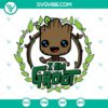 I AM GROOT 2022 SVG and BABY GROOT 2022 SVG files with Guardians Of The Galaxy theme, ideal for crafting projects.