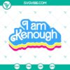 Barbie and Ken SVG images bundle with Ken Enough design, SVG download in PNG format. Great for crafts and projects.