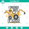 100 days of school tractor SVG files with PNG and DXF formats for crafting projects.