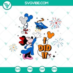2023 Minnie Graduation SVG images with Disney theme, suitable for senior class of 2023 celebrations.