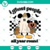 Halloween-themed Mickey Mouse SVG file, featuring a ghost design for year-round use. Great for crafting projects.