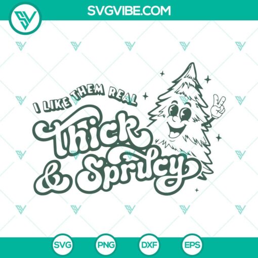 Thick sprucy retro Christmas tree SVG design for download.