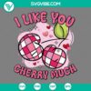 Love Cherry SVG design for Valentines Day, includes PNG files for sublimation. Great for craft projects.