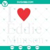Stranger Things 4 Eddie Munson SVG file with "I Love Eddie Munson" design on black background. Ideal for fans of the show.