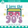 Vintage 90s embroidery designs featuring a retro cassette tape pattern. Perfect for retro-themed projects.