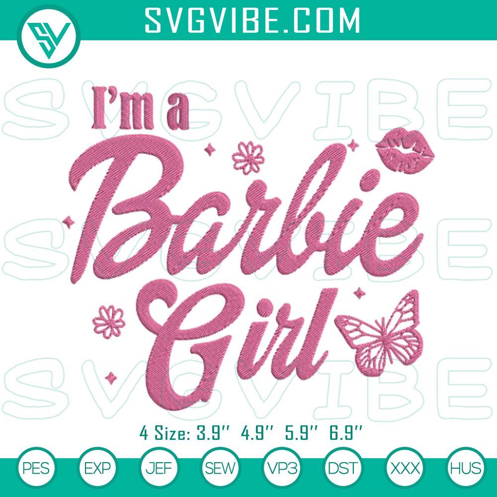 I’m A Barbie Girl Embroidery Designs, Barbie Embroidery Files Barbie machine embroidery designs featuring fun patterns for a digital product. Ideal for Barbie fans and craft enthusiasts.