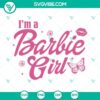 Barbie Girl SVG file with pink doll design, ideal for Barbie themed projects. Download Barbie SVG images for crafts.