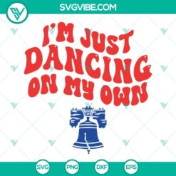 Philadelphia Phillies baseball SVG images featuring "I'm Just Dancing On My Own" design. Perfect for sports fans and digital crafting.