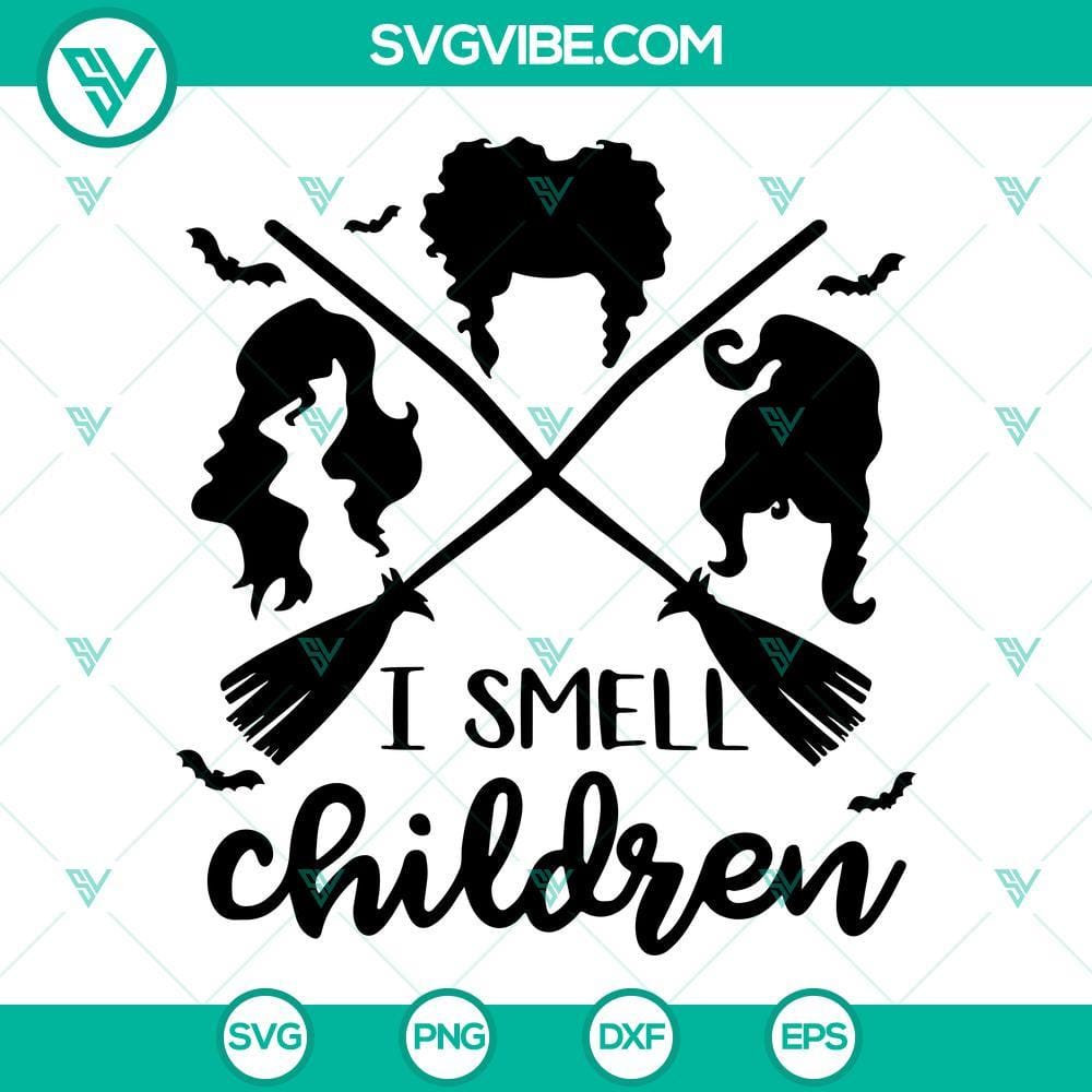 i-smell-children-svg-hocus-pocus-svg-sanderson-sisters-svg-halloween-witches-svg-cricut-silhouette-8-mockup.jpg Hocus Pocus themed SVG featuring "I Smell Children" text and Sanderson Sisters design, ideal for Halloween crafts.