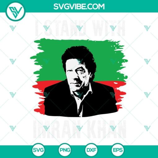 Imran Khan support digital cut files for Cricut - SVG, PNG, DXF, EPS designs. Stand with Imran Khan graphics for crafting projects.