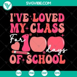 100 Days of School SVG design for class celebrations, downloadable Back to School image for crafting projects.
