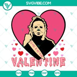Michael Myers Valentine SVG files with chilling design perfect for Halloween.