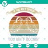 "If You Ain't Crocin You Ain't Rockin vintage SVG images with funny quotes, perfect for crafting projects. Get unique retro designs now!"