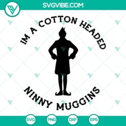 Cotton Headed Ninny Muggins SVG file with Elf and Funny Christmas design for holiday crafts and decorations.