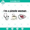 Kansas City Chiefs SVG with Nurse and Love Coffee theme, perfect for a woman who enjoys football, nursing, and coffee.