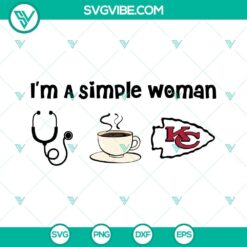 Kansas City Chiefs SVG with Nurse and Love Coffee theme, perfect for a woman who enjoys football, nursing, and coffee.