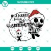 Jack Skellington and Santa Lou Who SVG download featuring Santa Claus and Halloween mashup design.