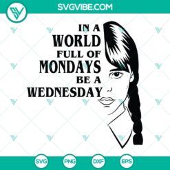 Wednesday SVG files featuring Jenna Ortega designs, perfect for digital projects. Stand out from the Monday crowd.