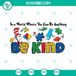 Be Kind SVG design with Autism awareness theme. Dr. Walters quote. Perfect for craft projects. Downloadable file.