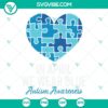 April autism awareness SVG with blue heart design, perfect for crafting projects. Download now!