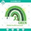 May mental health awareness rainbow SVG file with green design for digital use.