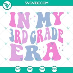3rd Grade teacher SVG images for download, featuring cute back to school designs perfect for third grade era themed projects.