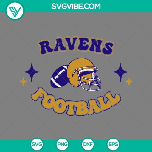 Baltimore Football era SVG files with Ravens and Baltimore team logos, football-themed designs.