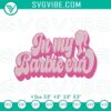 Chic Barbie era embroidery design with "Come On Barbie Let’s Go Party" file featuring retro vibes and stylish elements for crafts.