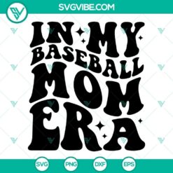 Baseball Mom SVG design with SVG, PNG, DXF, EPS files for digital crafting projects.