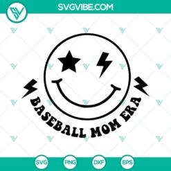 In My Baseball Mom Era SVG Image, Baseball Mom SVG Images PNG DXF EPS Files 2
