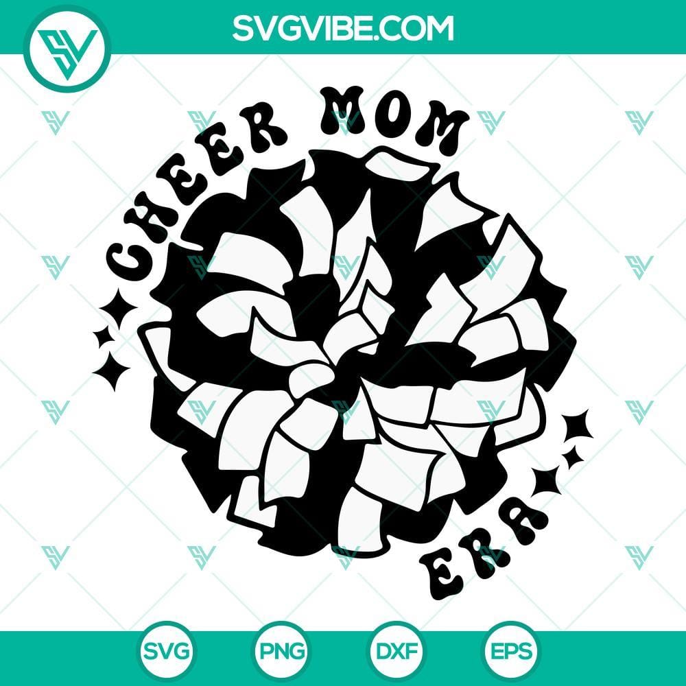 In My Cheer Mom Era SVG, Cheerleading SVG, Cheer Mom Shirt SVG, Cheer Mom SVG Cheer Mom Era SVG: Cheerleading & Shirt SVG graphics for cheer moms. Perfect for crafting projects.