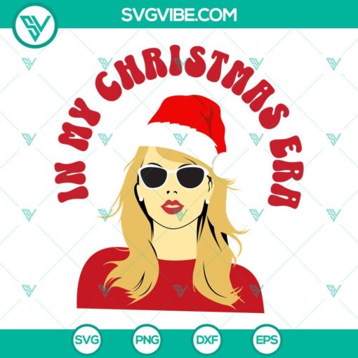 Taylor Swift inspired Santa Hat Christmas SVG download for the holidays.