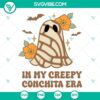 Mexican ghost SVG file download - In My Creepy Conchita Era Ghost design for Halloween decor.