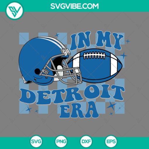 Detroit Era SVG file featuring Detroit Lions football logo with Taylor Swift silhouette design, perfect for fans.