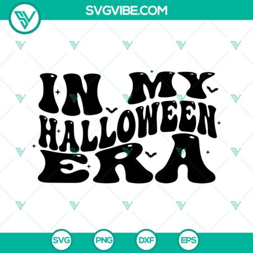 Retro Halloween SVG design with trendy spooky season elements, perfect for digital products.