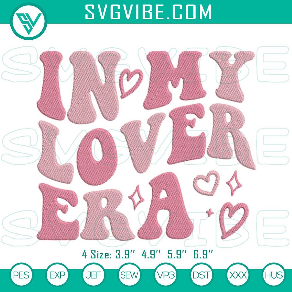 In My Lover Era Embroidery Designs, Ears Tour 2023 Embroidery Files Taylor Swift lover era embroidery design for a digital tour file featuring Swift's eras tour.
