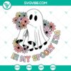 Floral ghost and cute ghost SVG images for spooky era design.