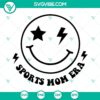 Sports Mom SVG design download for Game Day, featuring "In My Sports Mom Era" text. Perfect for any sports mom gear!