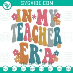 Teacher-themed embroidery design featuring Swiftie elements, perfect for trendy educators.