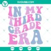 Third Grade Era themed SVG file with retro design elements, ideal for back to school projects.