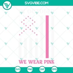 Pink American flag SVG images for breast cancer awareness in October, featuring the USA flag with pink ribbons.