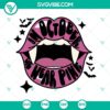 Pink Lips SVG design with breast cancer awareness and Halloween elements, perfect for October.