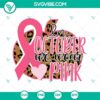 October pink pumpkin leopard print pink ribbon SVG for download.