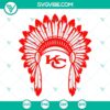 Indian Chief SVG with KC Chiefs Native American headdress design for Kansas fans.