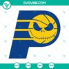 Indiana Pacers themed Jack Skellington SVG, PNG, DXF, and EPS cut files for Halloween crafting projects.