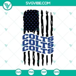 Indianapolis Colts American flag SVG download with Colts football themed SVG images in PNG and DXF formats. Perfect for fans and decor.